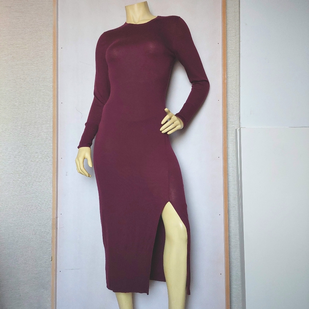 NAADAM Red Long Sleeve Bodycon Dress